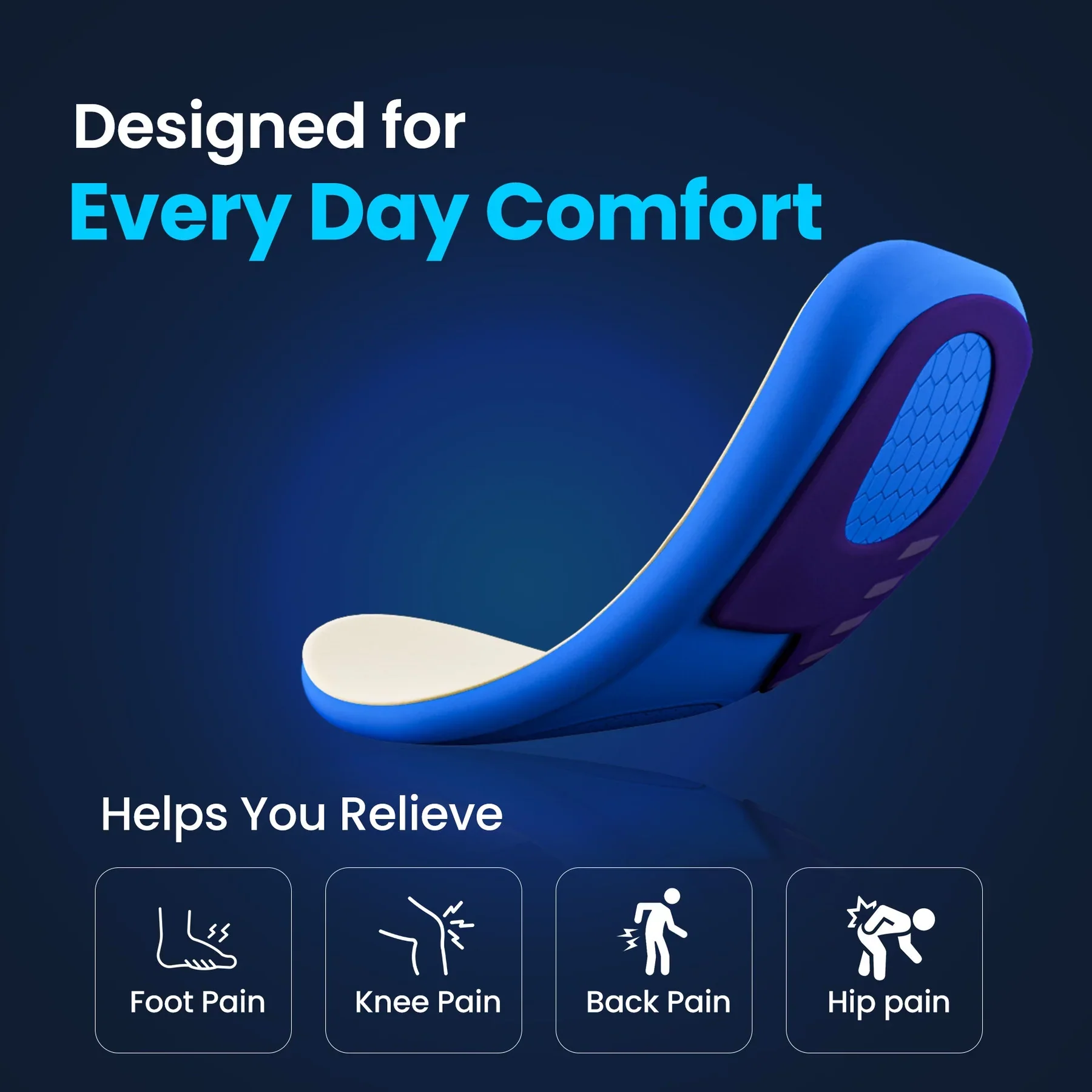 3-Pack Memory-Sole Gel Sport Orthotic Insoles - Image 3
