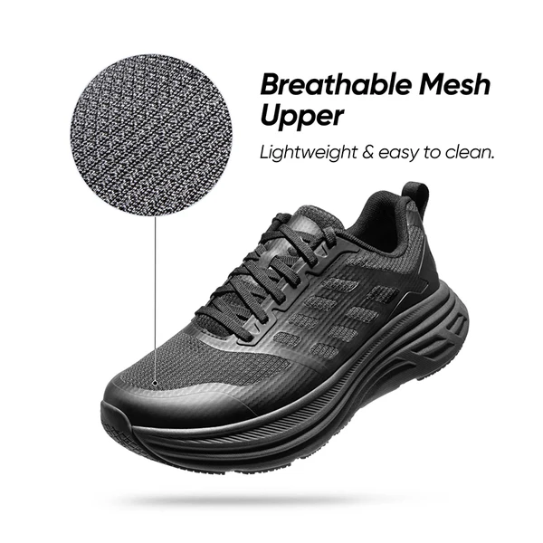 ActiveFloat Men's Comfortable Lightweight Running Shoes - All Black - Image 7