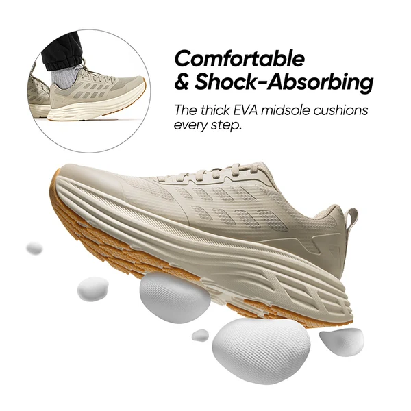 ActiveFloat Men's Comfortable Lightweight Running Shoes - Apricot - Image 3