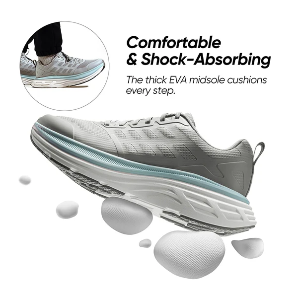 ActiveFloat Men's Comfortable Lightweight Running Shoes - Gray - Image 3
