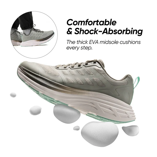 ActiveFloat Men's Comfortable Lightweight Running Shoes - Greyish Green - Image 3