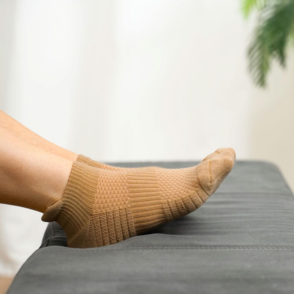 FlexRelief™ Ankle Compression Socks – Tan - Image 4