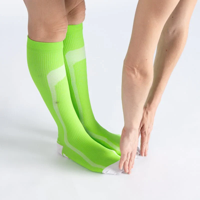 FlexRelief™ Compression Socks – Green White - Image 3