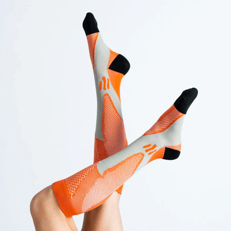 FlexRelief™ Compression Socks – Royal Orange Black - Image 3