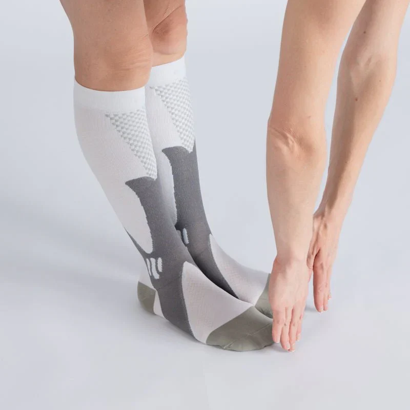 FlexRelief™ Compression Socks – Royal White Gray - Image 3