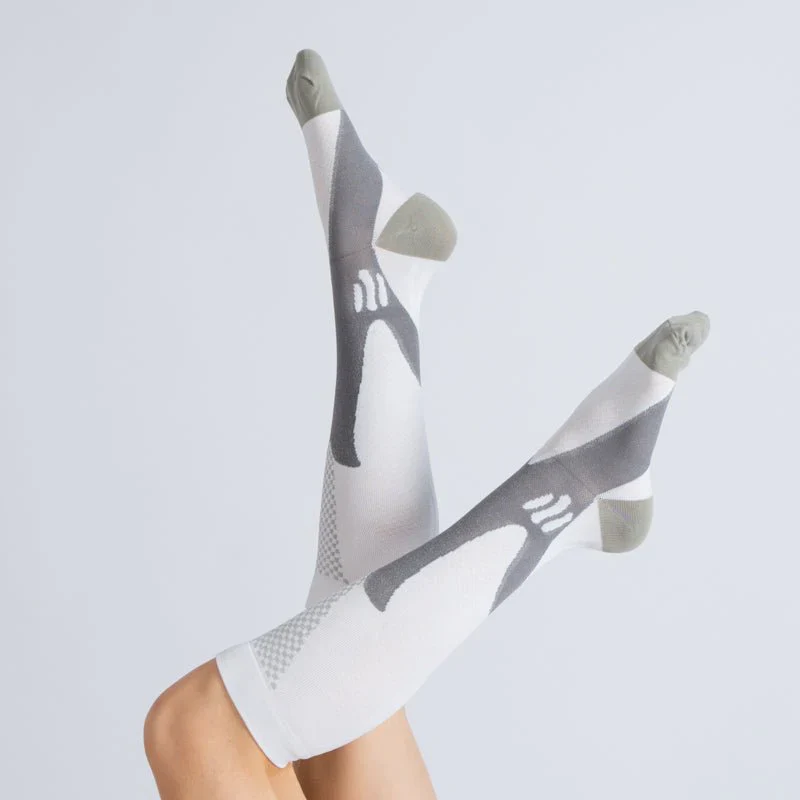 FlexRelief™ Compression Socks – Royal White Gray - Image 4