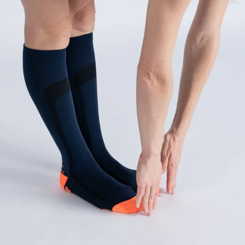 FlexRelief™ Compression Socks – Blue Orange - Image 3