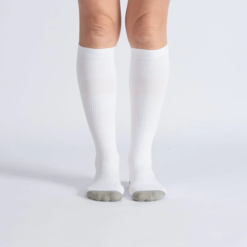 FlexRelief™ Compression Socks – White Gray