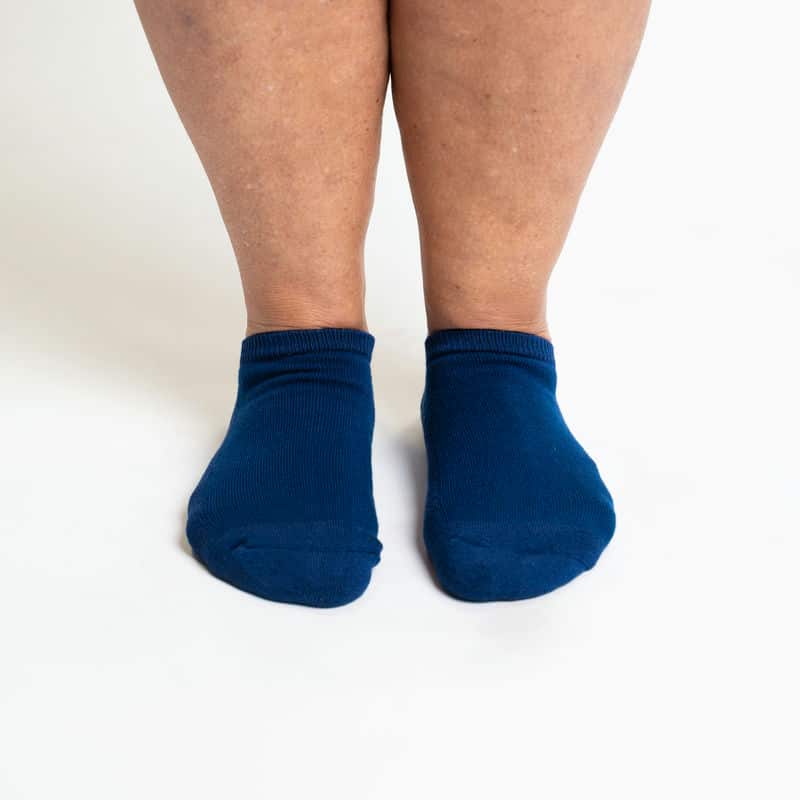 Padded Easy-Stretch Ankle Socks – Navy Blue - Image 2