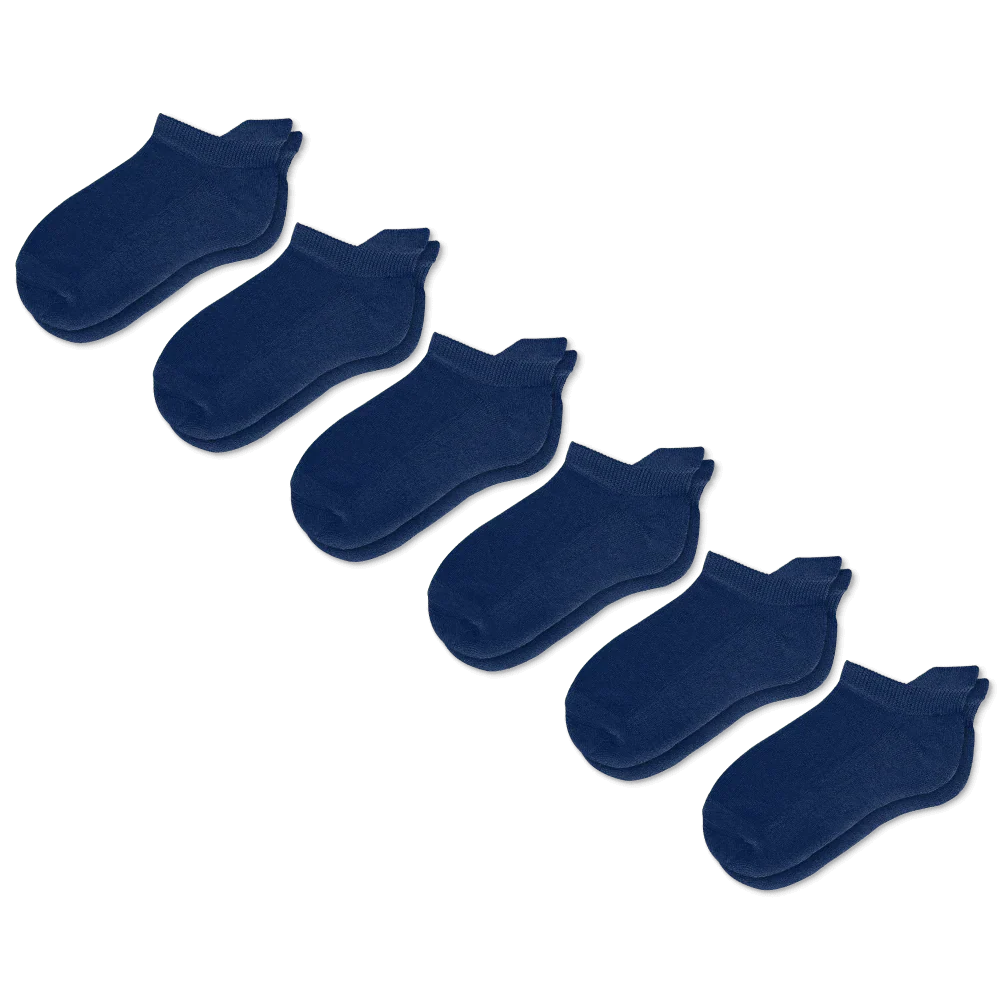 Padded Easy-Stretch Ankle Socks – Navy Blue - Image 5
