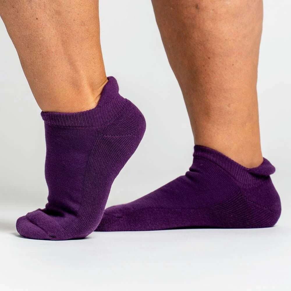 Padded Easy-Stretch Ankle Socks – Royal Purple - Image 3