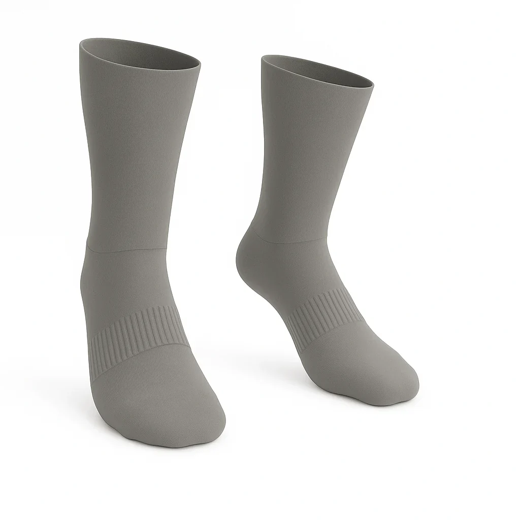 Padded Easy-Stretch Crew Socks – Gray - Image 6
