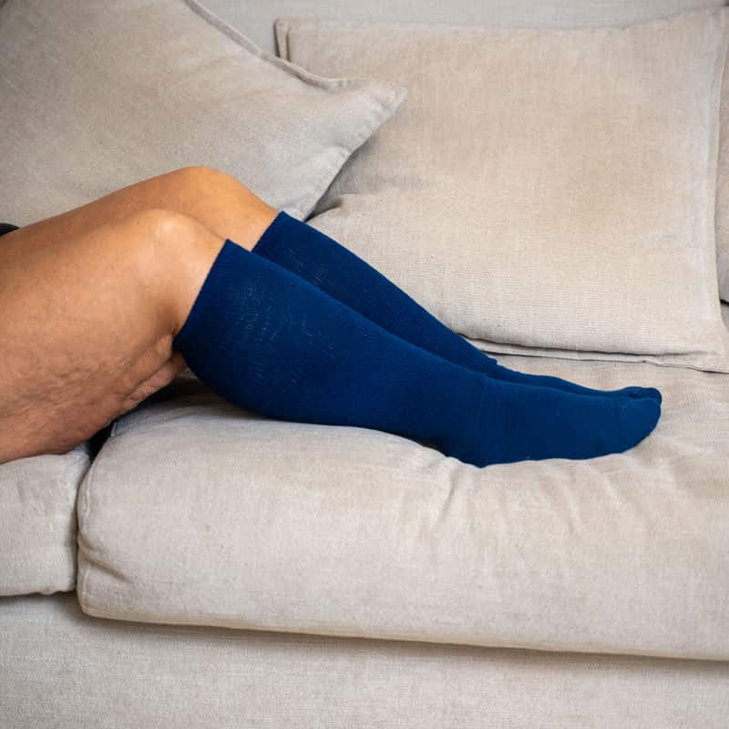 Padded Easy-Stretch Crew Socks – Navy Blue - Image 6