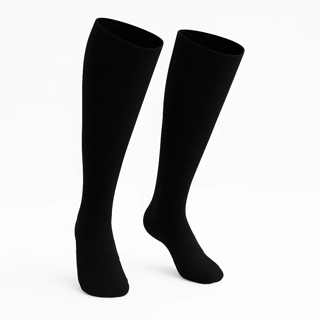 Padded Easy-Stretch Knee High Socks – Black - Image 6