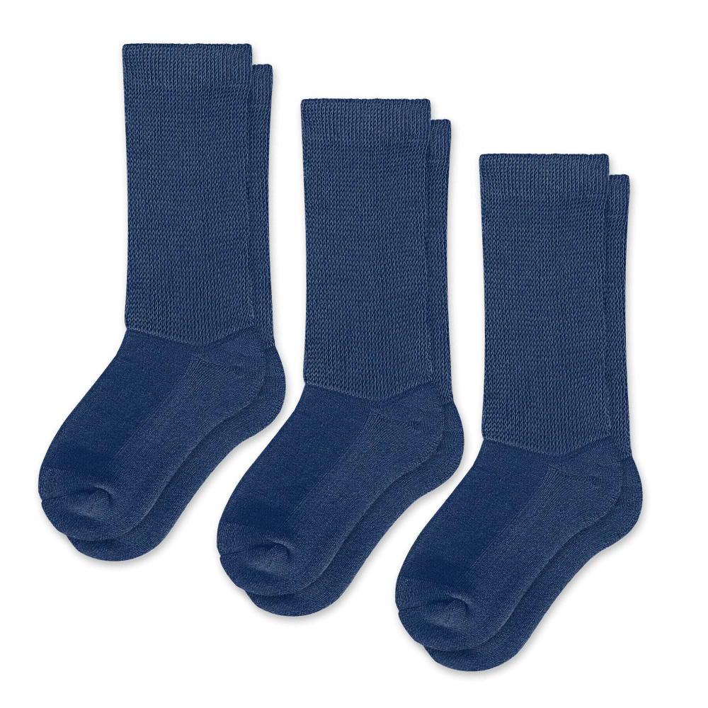 Padded Easy-Stretch Knee High Socks – Navy Blue - Image 7