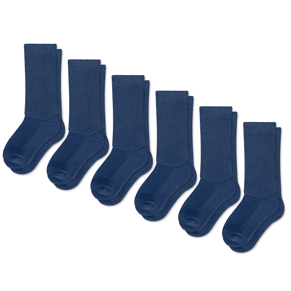 Padded Easy-Stretch Knee High Socks – Navy Blue - Image 9