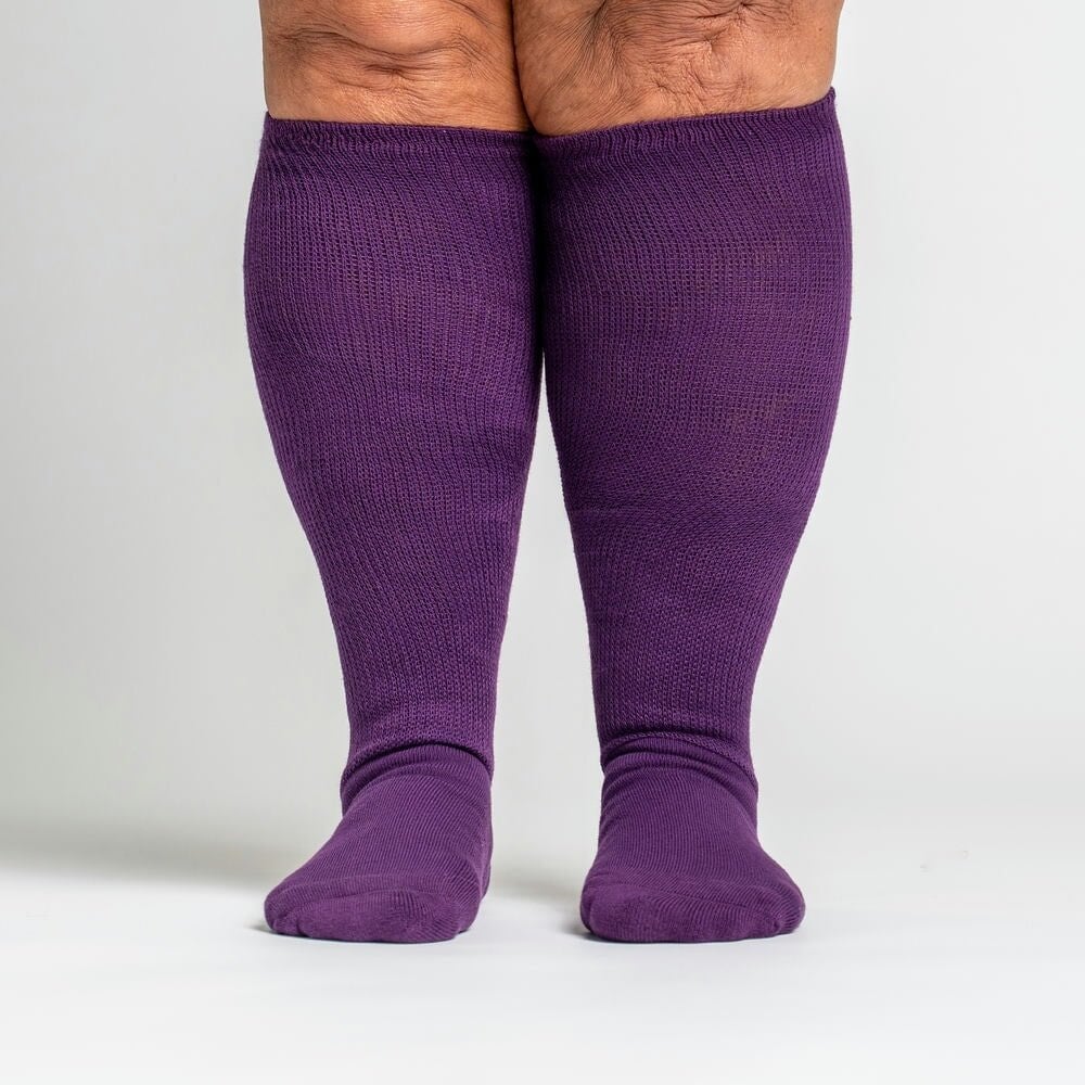 Padded Easy-Stretch Knee High Socks – Royal Purple - Image 3